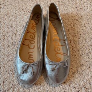 Sam Edelman Metallic Silver Flats